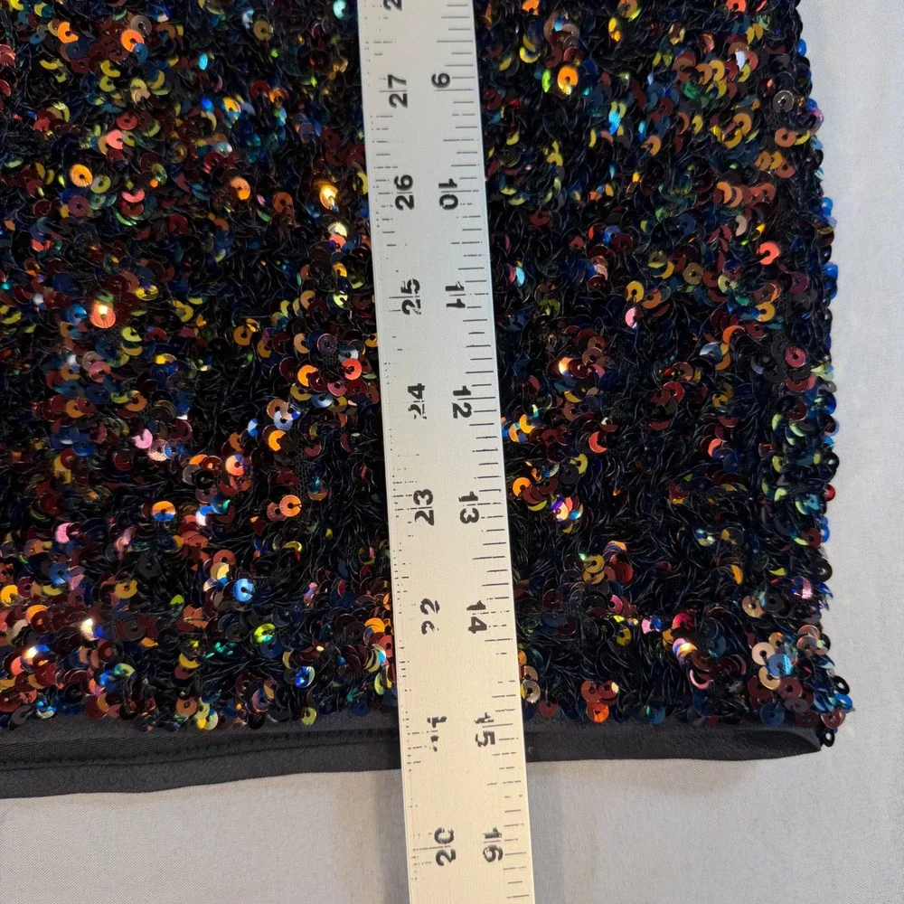 Sequin Mini Skirt M Disco Party Girl Glam Indie Sleaze Festival Sparkly 70s NEW